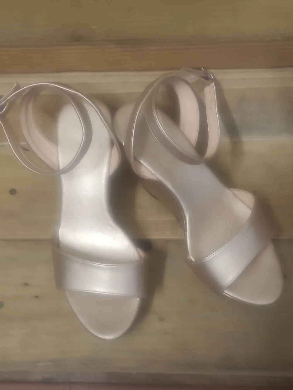Gold Wedge Sandals, Size 8